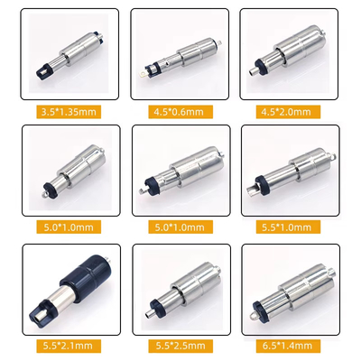 Plug DC e Jack Adaptador para Carregamento e Conector