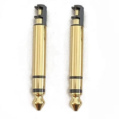 Revestido em ouro 6.35mm Mono 50L Audio macho conector de fone de ouvido com fio para fone de ouvido