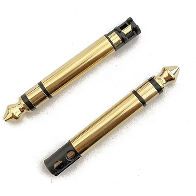 Revestido em ouro 6.35mm Mono 50L Audio macho conector de fone de ouvido com fio para fone de ouvido