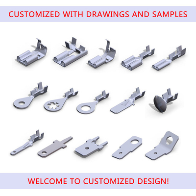 Motores de latão Spade automático Crimp terminais elétricos Flat Spade conector Chain Pin Terminal de carro masculino