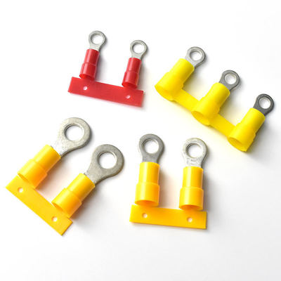 Terminais circulares de enxaguante 5 mm 10 mm Anel pré-isolado contínuo de terminais de cabo de cobre