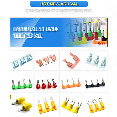 Terminais circulares de enxaguante 5 mm 10 mm Anel pré-isolado contínuo de terminais de cabo de cobre