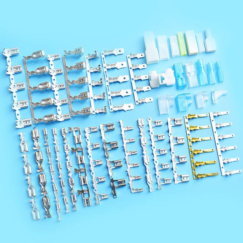 110 187 205 250 Brass 90 Pcb Tab Male and Female Connectors Lugs Non Insulated Flag Spade Type Crimp Spool Reel Terminals