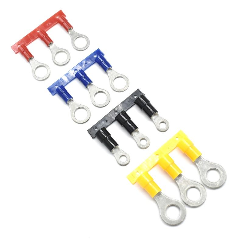 Terminais de anel crimpados isolados de cobre plano tipo 22 AWG personalizados OEM