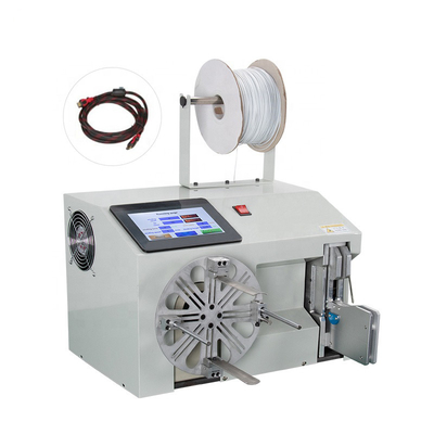 Máquina de enrolamento automática do cabo elétrico do poder, máquina obrigatória da cinta plástica