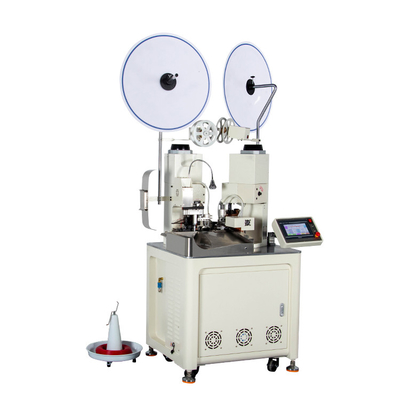 Máquina de descascamento e de friso do fio do terminal do lado do dobro CX-801 totalmente automático