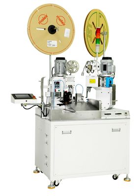 o dobro 450kg termina a máquina de friso 30mm do terminal do fio cortados comprimento